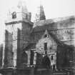Aberdeen, St. Machar's Cathedral.
Copy of historic photograph showing view of South face of Cathedral and South porch.