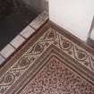 Entrance porch, mosaic tiled floor, detail