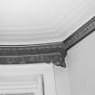 Ground floor, sitting room, cornice and pelmet, detail