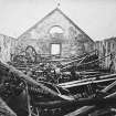 Aberdeen, Grandholm Works.
General view of upper floor of old mill after fire of 1900.