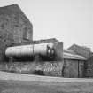 Aberdeen, Grandholm Works.
General view from North-West of old mill, fuel oil tank for diesel generators fibre store and fibre sorting.