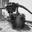 Aberdeen, Grandholm Works, interior.
General view of  liquid starter switch next to electric powered Mather and Platt fire hydrant pump in scouring house.