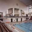 Aberdeen, Justice Mill Lane, Bon Accord Baths, interior.
View of pool area showing cafeteria from South-West.