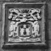 Aberdeen, King's College, Chapel.
Detail of armorial panel on South East buttress of chapel.