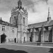 Aberdeen, King's College, Chapel.
View of tower from courtyard from South East.