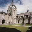 Aberdeen, King's College, Chapel.
View of tower from courtyard from South East.