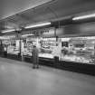 Aberdeen, Market Street, Market, interior.
View of fishmonger kiosk.
