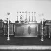 Aberdeen, Victoria Road, St Peter's Episcopal Church.
General view of altar showing lectern, candlesticks, etc.
New church - adjoing to North of original church.