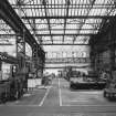 Aberdeen, York Place, Hall Russell Shipyard.
View from S-S-W in former engine works-shop, East side of the main bay.