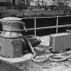 Aberdeen, York Place, Hall Russell Shipyard.
Detail of one of two electrically powered capstans located at mouth of dry dock. (Thomas Reid and Sons, Linwood).
