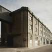 View from W of SW corner of factory, overlooking Waterloo Quay