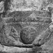 Aberdeen, North and East Church of St Nicholas, Crypt, interior
Detail of carve head corbel in South West corner of North compartment.