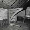 Inveraray Castle Estate, Glen Shira, Elrigbeag Barn, interior.
Detail of timber wall-plates.