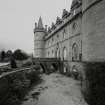 Inveraray Castle.
View of the bridge across fosse on South-West front.