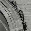 Inveraray Castle.
Detail of undercut foliate carvings around the entrance doorway on the South-West facade..