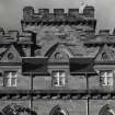 Inveraray Castle.
View of South-West facade, detail of dormer windows.