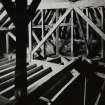 Inveraray, Courthouse, interior.
View of roof construction showing cantilever beam over courtroom.