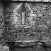 Interior of South gable showing Eastern window, St Ronan's church, Iona Nunnery.