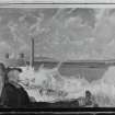 Seaview Hotel, Jamieson Street, Bowmore, Islay.
View of interior, detail of mural.
