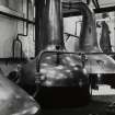 Bowmore Distillery, Bowmore, Islay.
Interior of Still House, detail of stills.