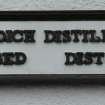Bruichladdich Distillery, Islay.
Detail of name-board of licencees mounted on South East wall.