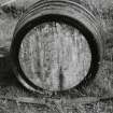 Islay, Caol Ila Distillery.
View of cask and wooden cask-lifters.