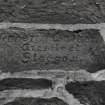 Detail showing Architect's Inscribed Stone "Robert I Walker. Architect Glasgow"