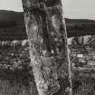 Jura, Tarbert, Cill Chalium Chille.
General view of East face of standing stone with incised cross.