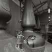 Jura Distillery
Interior view within still house showing the four steam-heated copper pot stills