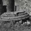 Kilchurn Castle.
Detail of North-West angle turret base in courtyard.