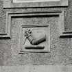 Lunga House.
Detail of armorial panel on West wall.