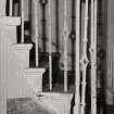 Mull, Pennyghael House, interior.
View of ground floor staircase hall showing detail of balustrade.
