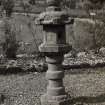 Mull, Torosay Castle. 
Detail of decorative sculpture in Japanese garden