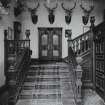 Mull, Torosay Castle, interior.
View from North West of entrance hall and stair.