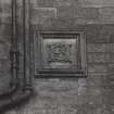 Mull, Torosay Castle.
View of North East armorial panel on Norrth West facade.