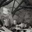 Mull, Torosay Castle, Steading and Stables, interior.
View of interior of stable from North.