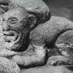Oronsay Priory, effigy.
Detail of grotesque.