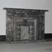 Oban, Dalriach Road, Maternity Hospital, interior.
View of fireplace. Dark veined marble Classical design.