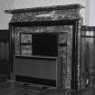 Oban, Dalriach Road, Maternity Hospital, interior.
View of fireplace. Dark veined marble with black border.