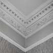 Oban, Dalriach Road, Maternity Hospital, interior.
Detail of cornice. A design of scrolling ivy leaves.