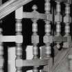 Oban, Dalriach Road, Maternity Hospital, interior.
Detail of balustrade on the staircase. Unusual design of turned sections joined by curved sections.