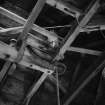 Interior.
Loft. Sack Hoist showing detail of cut-out mechanism from below.