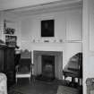 Interior.
Reception room. Detail of fireplace.