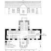 Publication drawing. Lochgoilhead Parish Church, plan and elevation. 