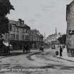 Photographic copy of a postcard.
General view of Nelson Bridge and Main Street.
Titled: 'Nelson Bridge and Main Street, Biggar'.