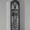 Interior.
Detail of stained glass window.