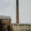 Lanark, North Vennel, Old Tannery: view of chimney (round-section, brick built).