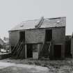 Lanark, North Vennel, Old Tannery: view of two-storey, brick-building at west side of works, from N.