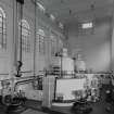 Interior. View of turbine hall from NW (with operator)