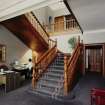 Interior.
View from South of stair hall, first floor, main house.